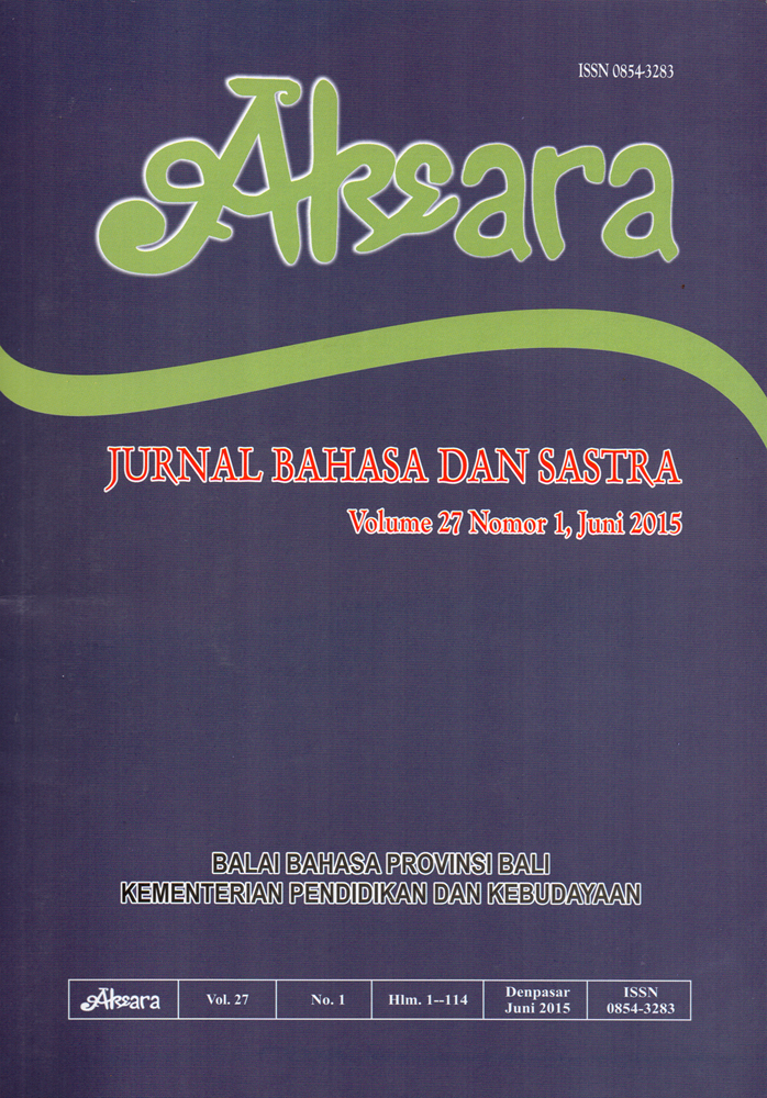 Aksara, Vol. 27 no. 1, Juni 2015