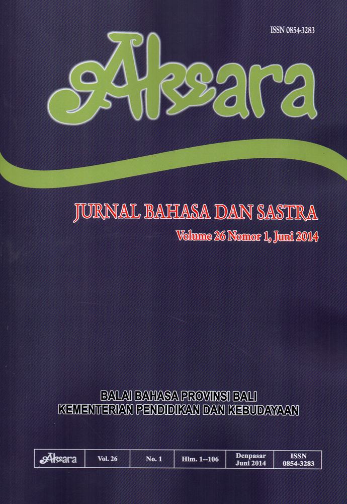 Aksara, Vol. 26 no. 1, Juni 2014